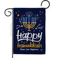 Ornament Collection 13 x 18.5 in. Happy Hanukkah Garden Flag with Winter Double-Sided Decorative Vertical Flags OR578991